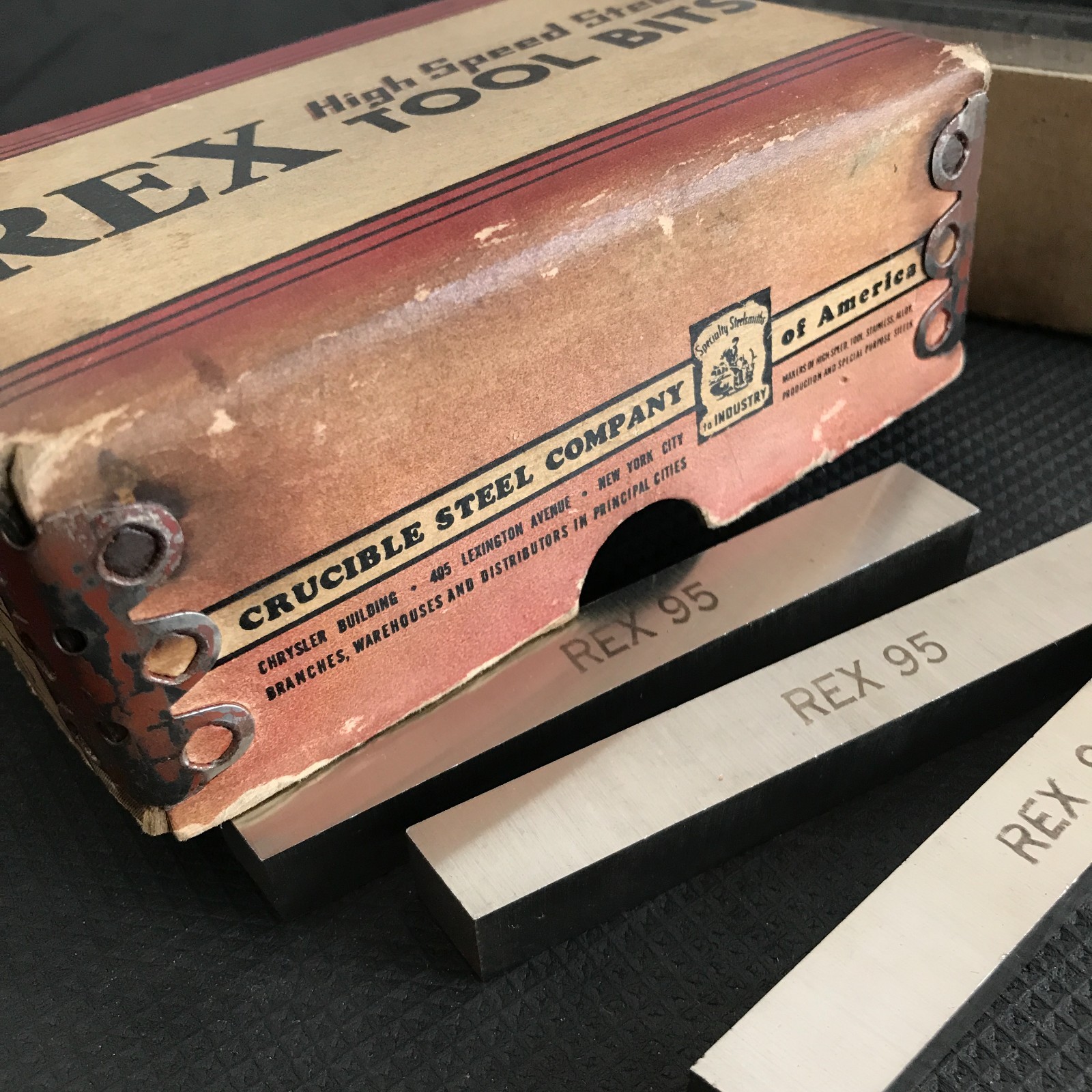 VTG: REX 95 ~ 1/2″ x 1/2″ x 4″ High Speed Steel Tool Bits 17, Crucible Steel USA