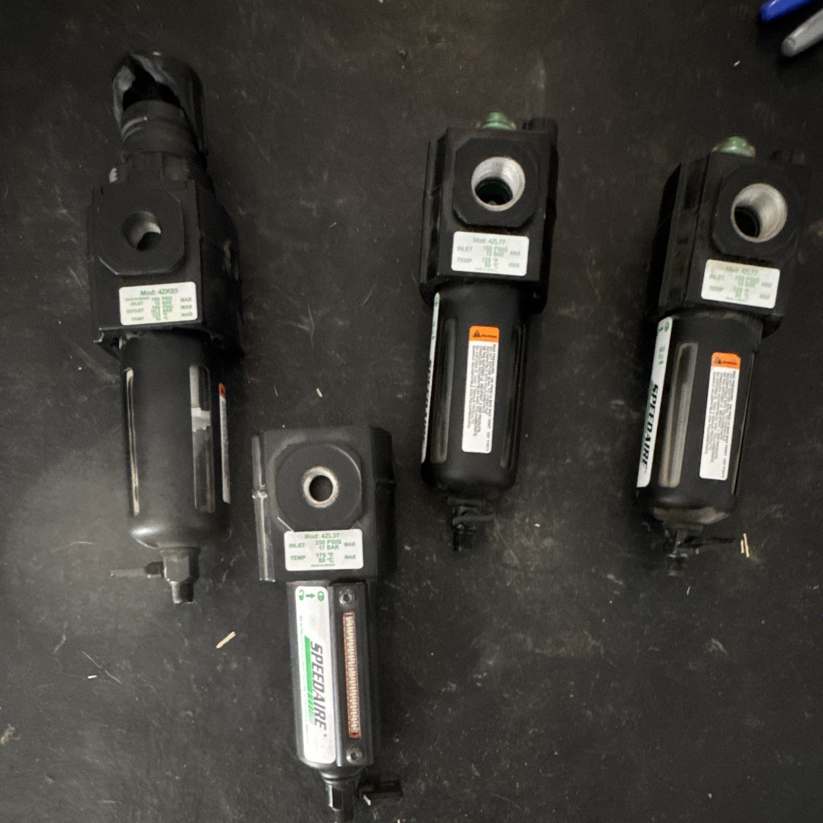 Speedaire Compressed Air Treatment Units Models 4ZK93 4ZL77 4ZL37 lot of 4
