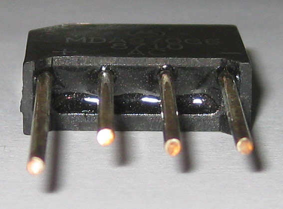 5 X Motorola 4 Amp 600 Volt Low Profile Bridge Rectifier – 600V 4A Inline Small