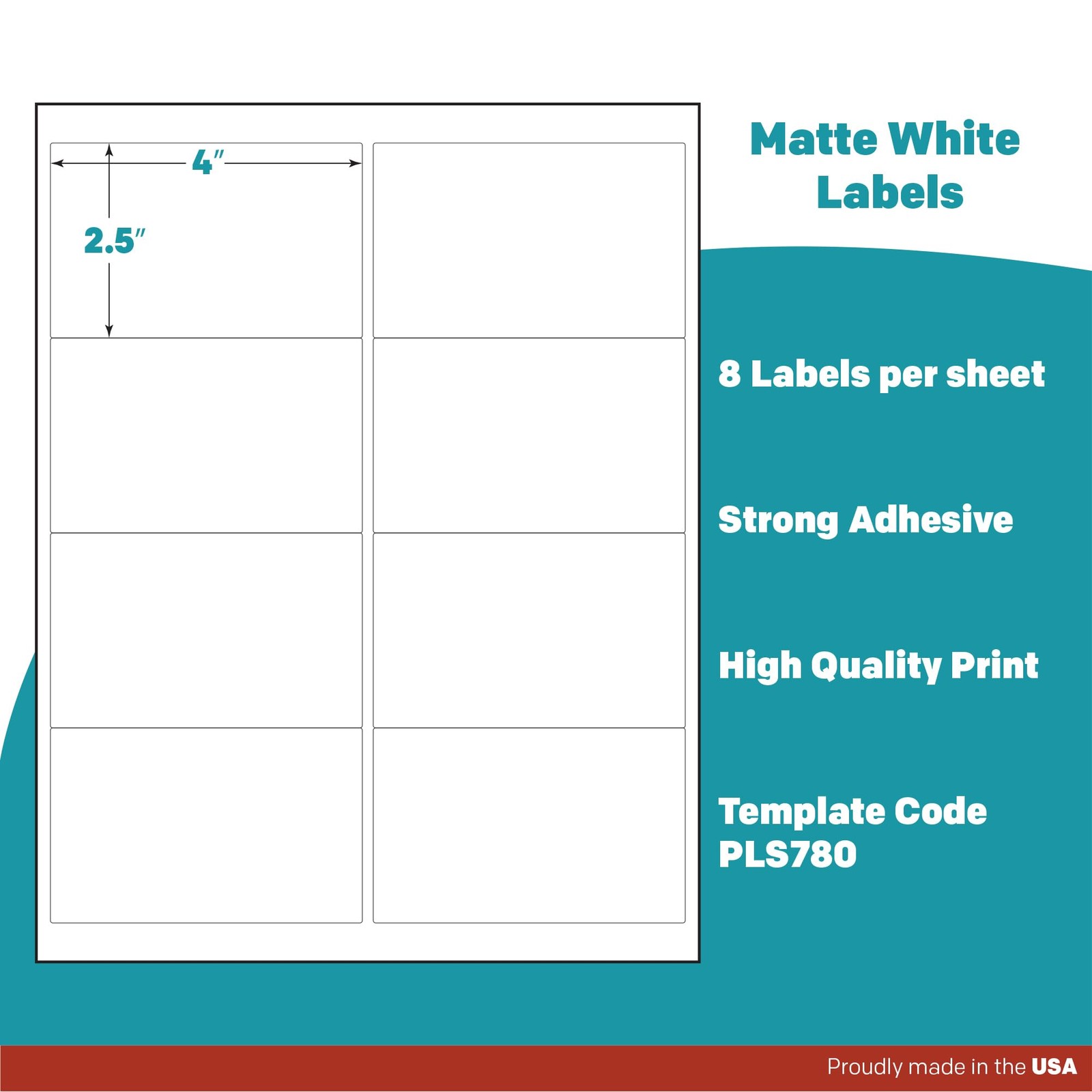 Premium Label Supply White Sticker Shipping/Mailing Labels 200 Labels,