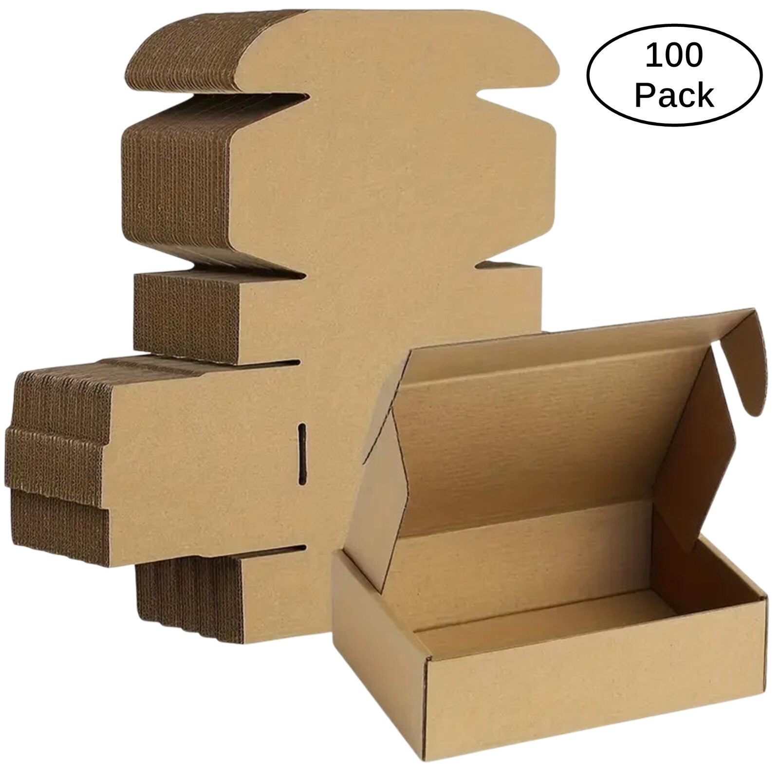 100 5x3x1 Cardboard Boxes Shipping Box Brown Mailing Packing Corrugated Paper