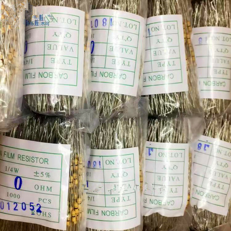 1000Pcs Carbon Film Resistor 1/4W 0.25W – Full Range of Values ( 0Ω-10MΩ)