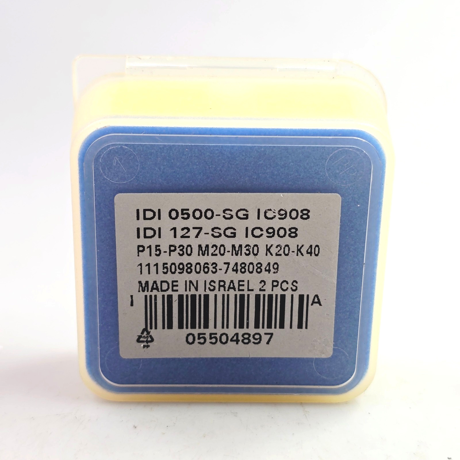 Iscar 0.5″ (12.7mm) IDI 0500-SG IC908 IDI 127-SG Carbide Drill Inserts (1 pc)