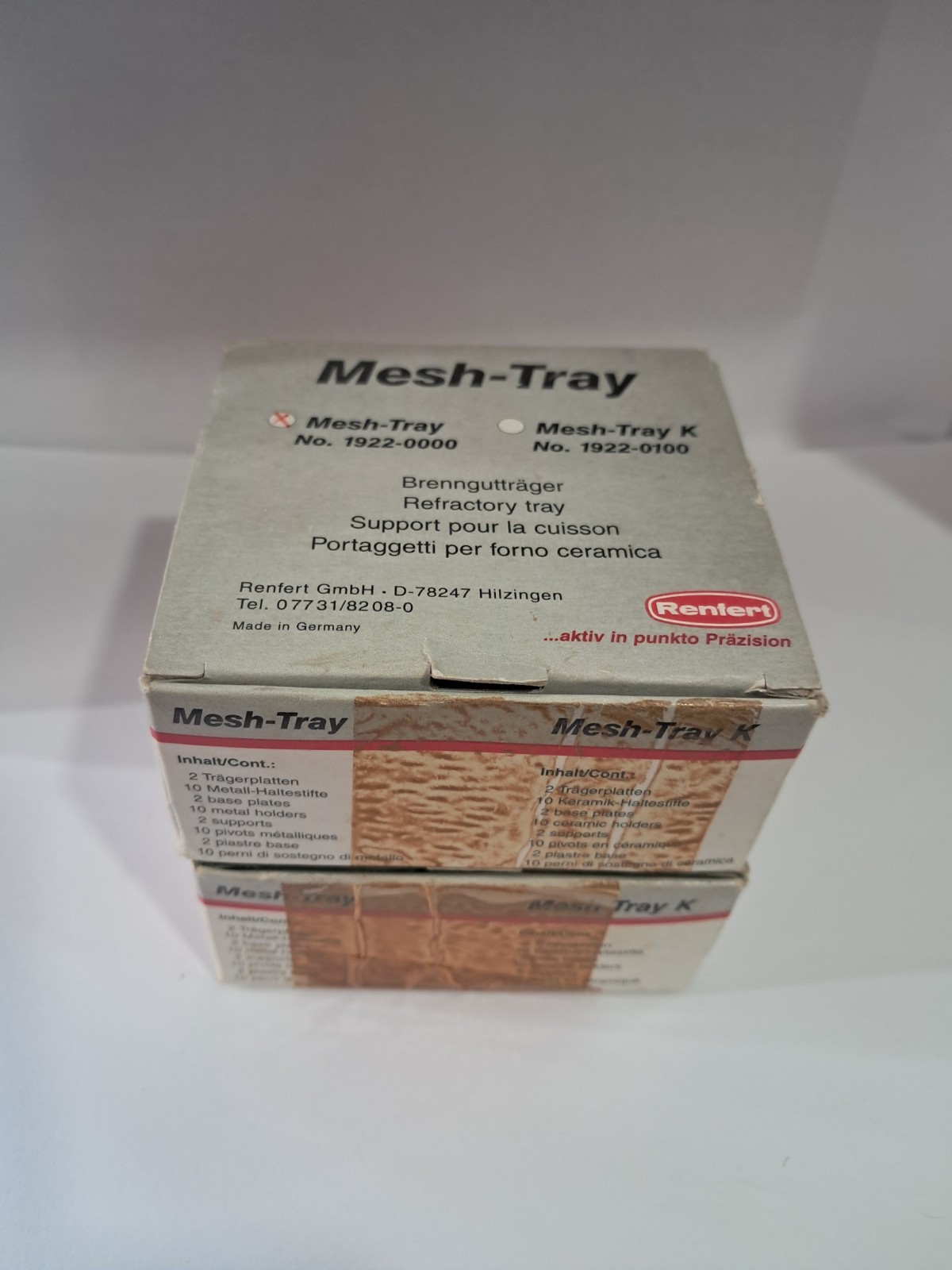 ​Renfert Mesh-Tray 1922 Dental Honeycomb Firing Trays with Metal Pins – Set of 2