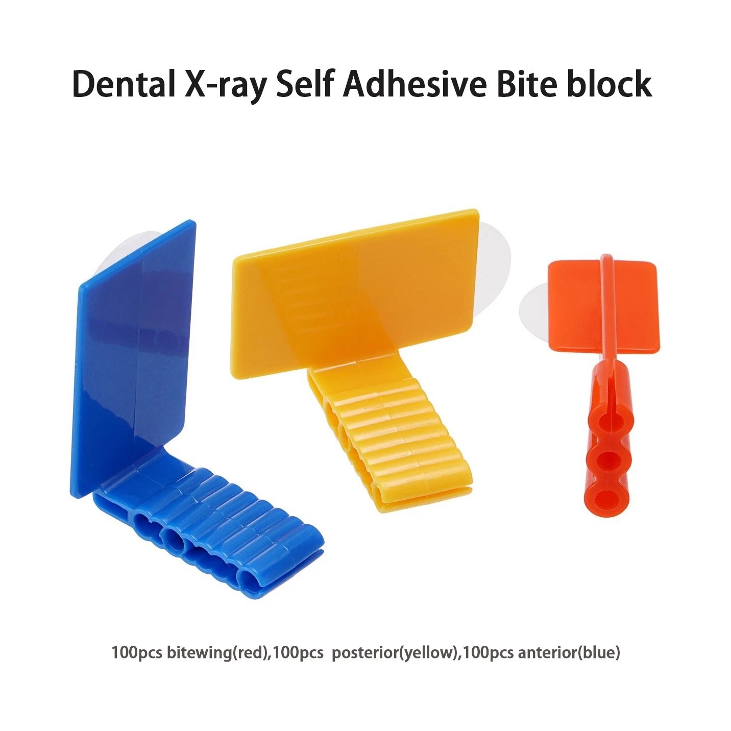 Disposable 100x Dental X-ray Sensor Holder Self-Adhesive Bite Block fit Ring Arm