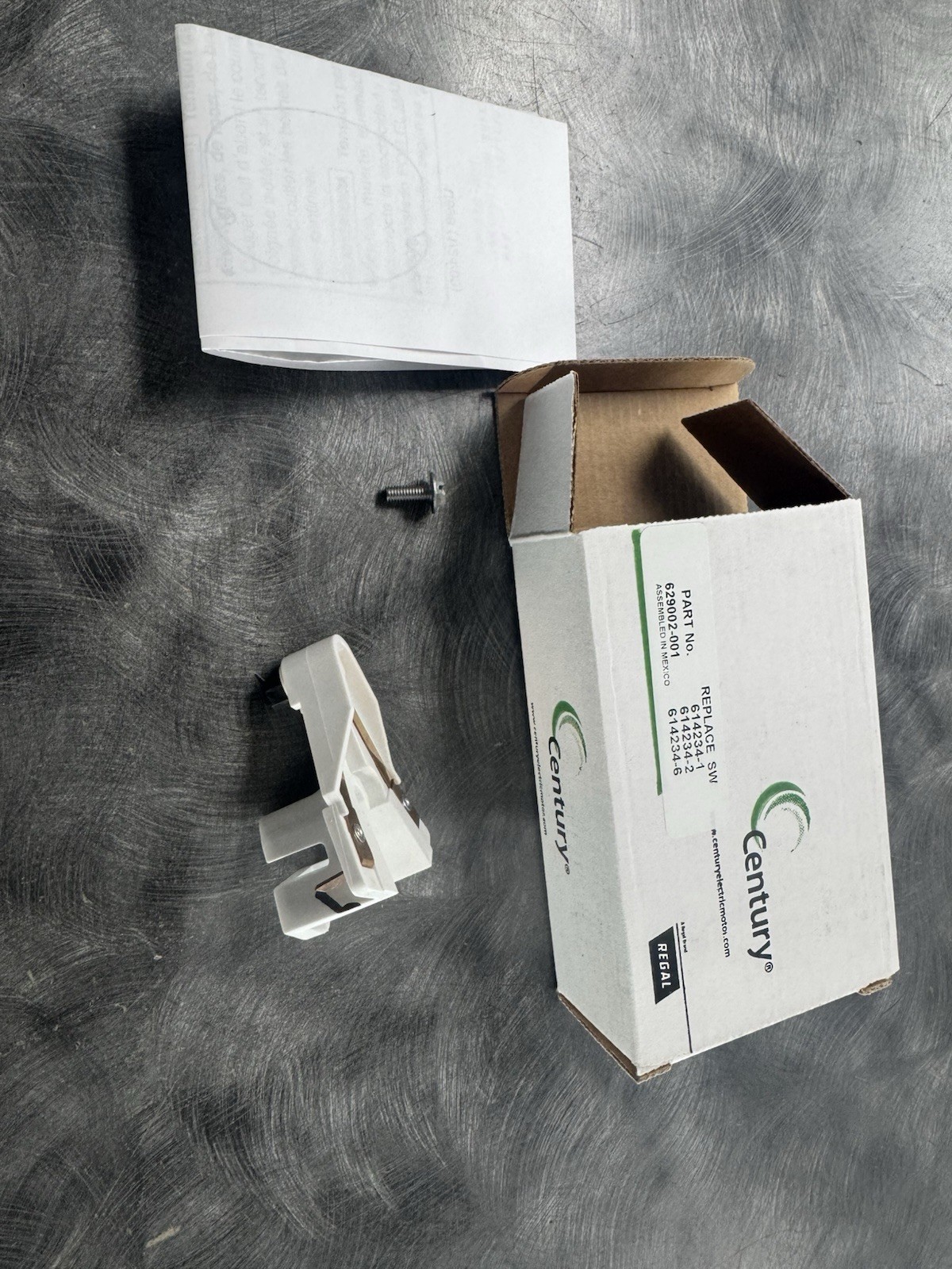 Century 629002-001 OEM Replacement Stationary Switch New In Box. Free shipping