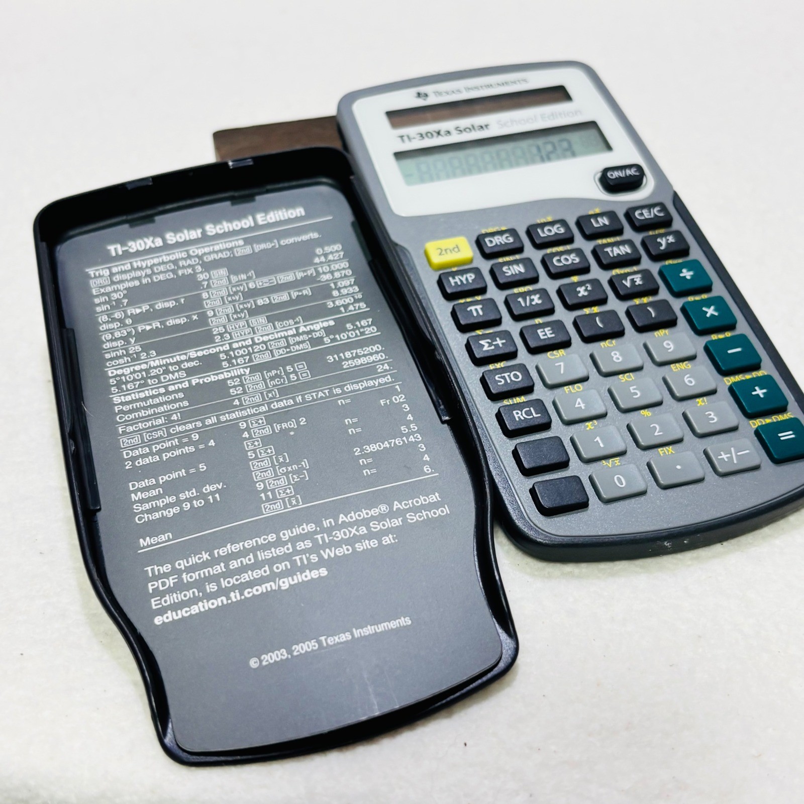Texas Instruments TI-30Xa Solar School Edition Scientific Calculator Black Case