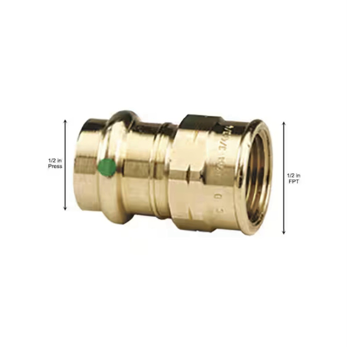 Viega ProPress 1/2 in. Press x 1/2 in. FPT Zero-Lead Bronze Adapter (10-Pack)