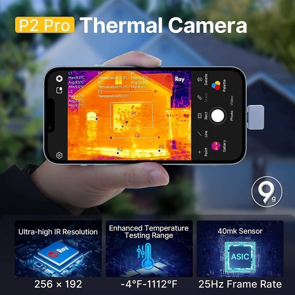 InfiRay P2 Pro Thermal Camera for iOS iPhone 256×192 With Magnetic Macro Lens