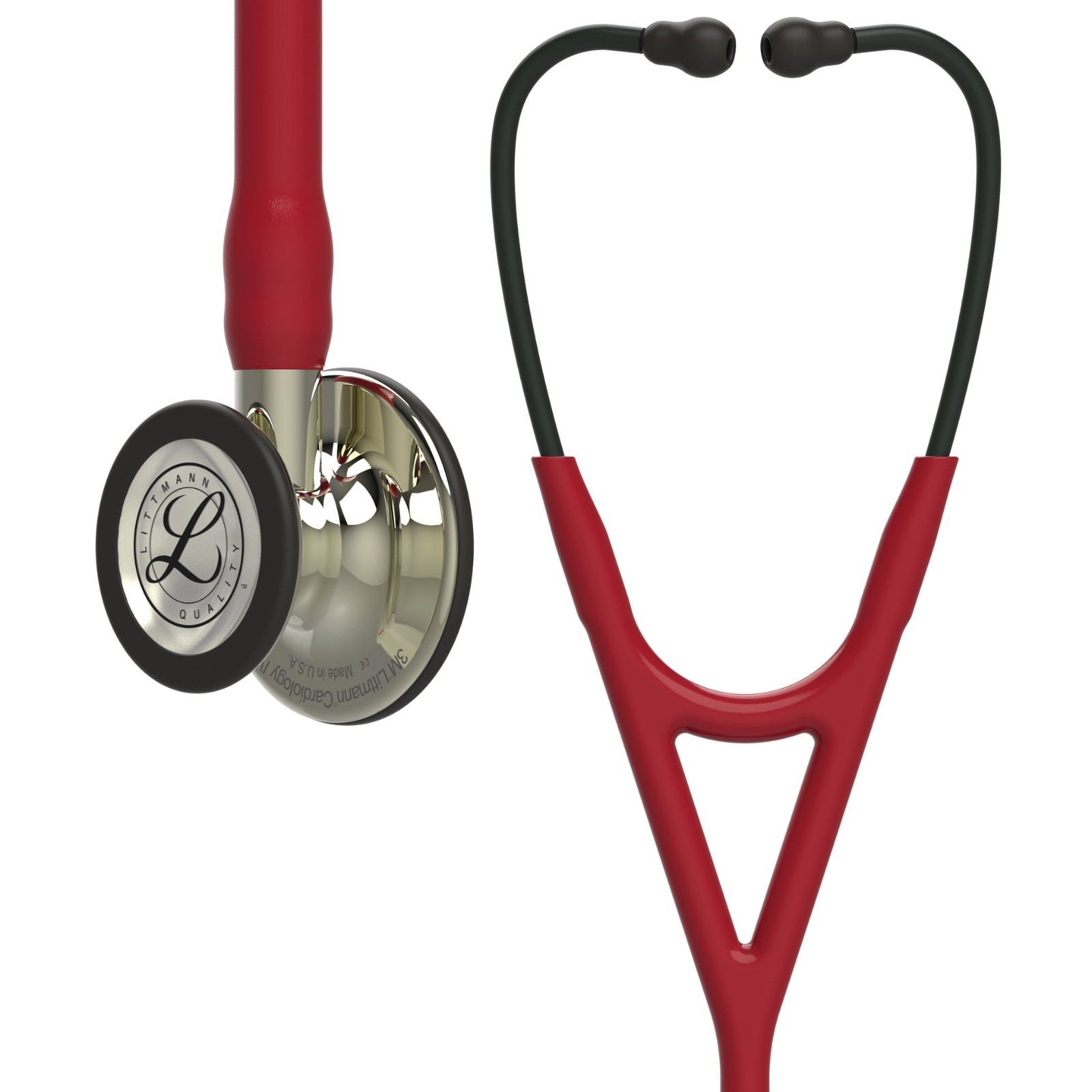 3M™ Littmann® Cardiology IV Stethoscope Burgundy Tube – Champagne 6176 27in NEW