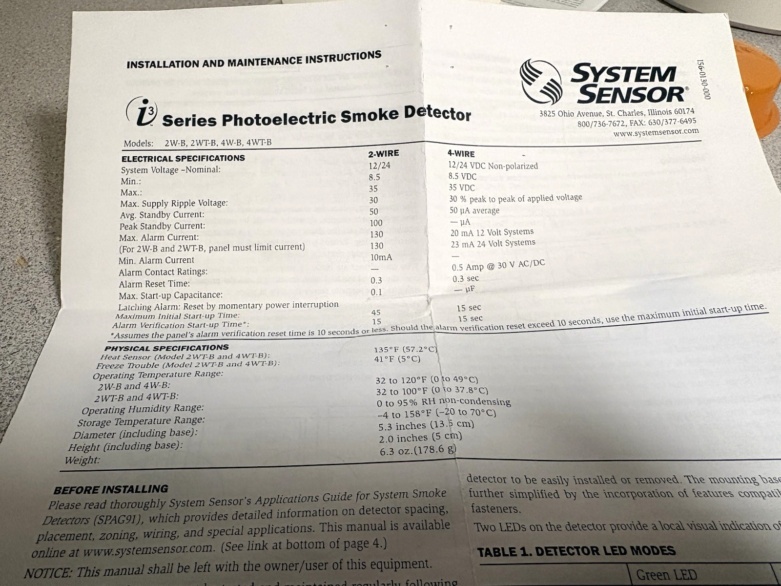 Lot of 3 NEW System Sensor 2W-B Two-Wire Smoke Detector Model 521NSXT