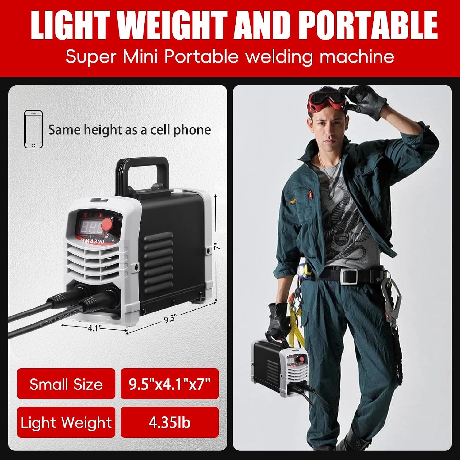 MMA300 Electric Welding Machine |Mini Portable Stick Welder |IGBT Inverter Welde