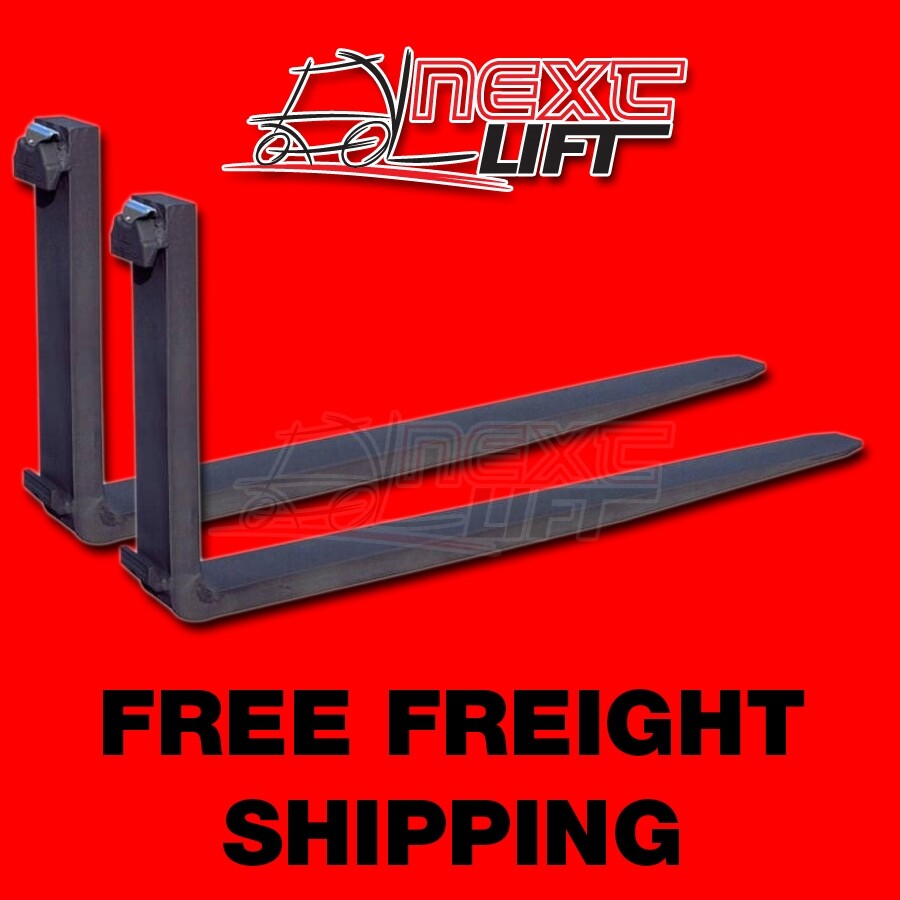 NEW CLASS III 3 8 FT FORKS 2″ X 6″ X 96″ (PAIR) FORKLIFT FORK FOOT