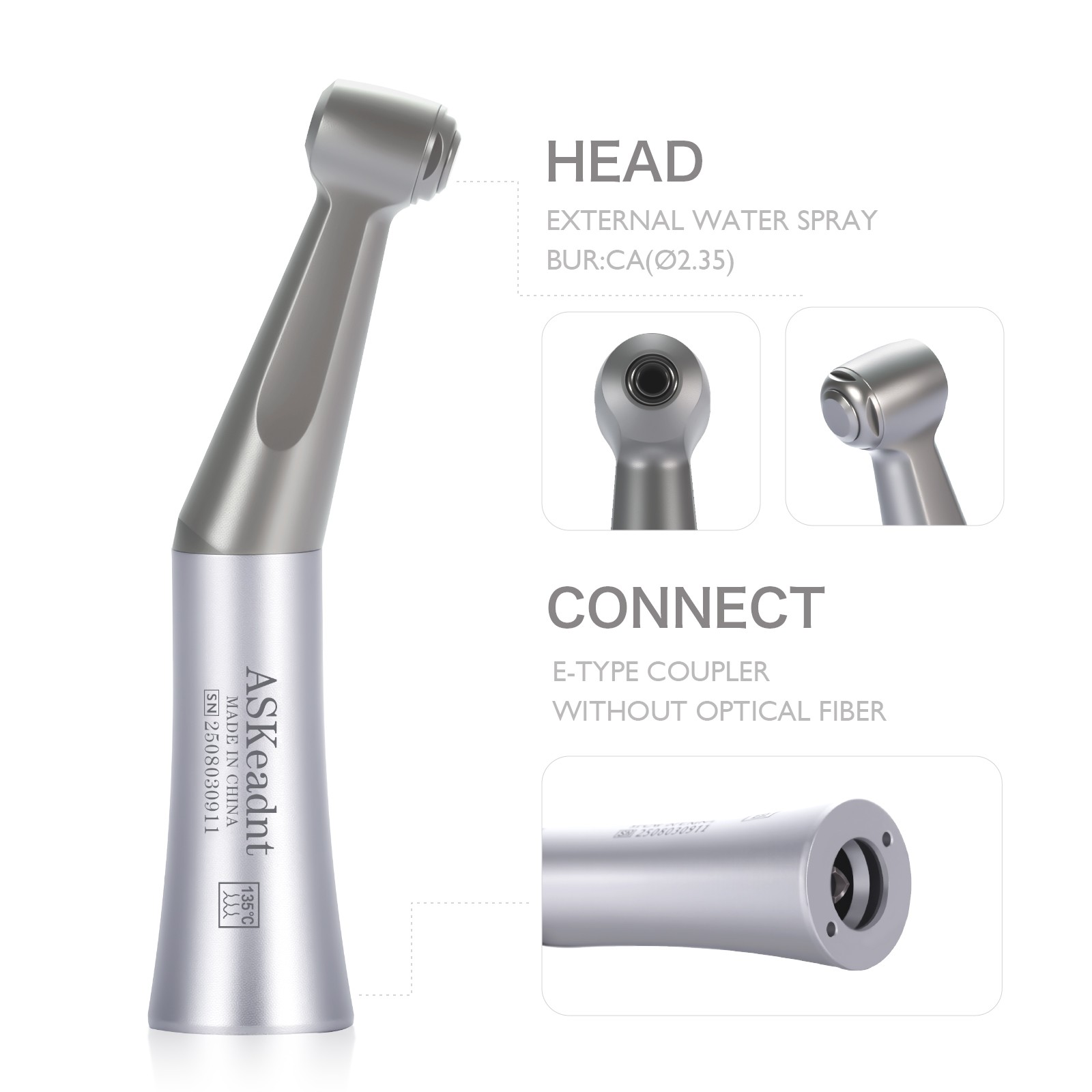 Dental E-generator LED High Speed/Low Speed Handpiece Kit 2Hole/4Hole