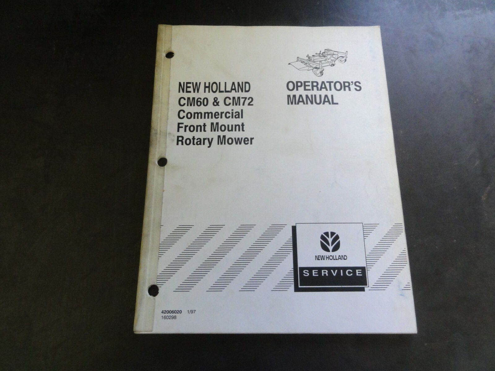 New Holland CM60 & CM72 Commercial Front Mount Rotary Mower Operator’s Manual