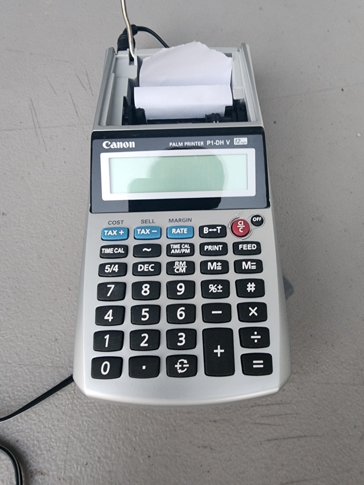 Cannon Palm Printer P1-DH V 12 Digit For Tax And Business With AC Adapter Tested