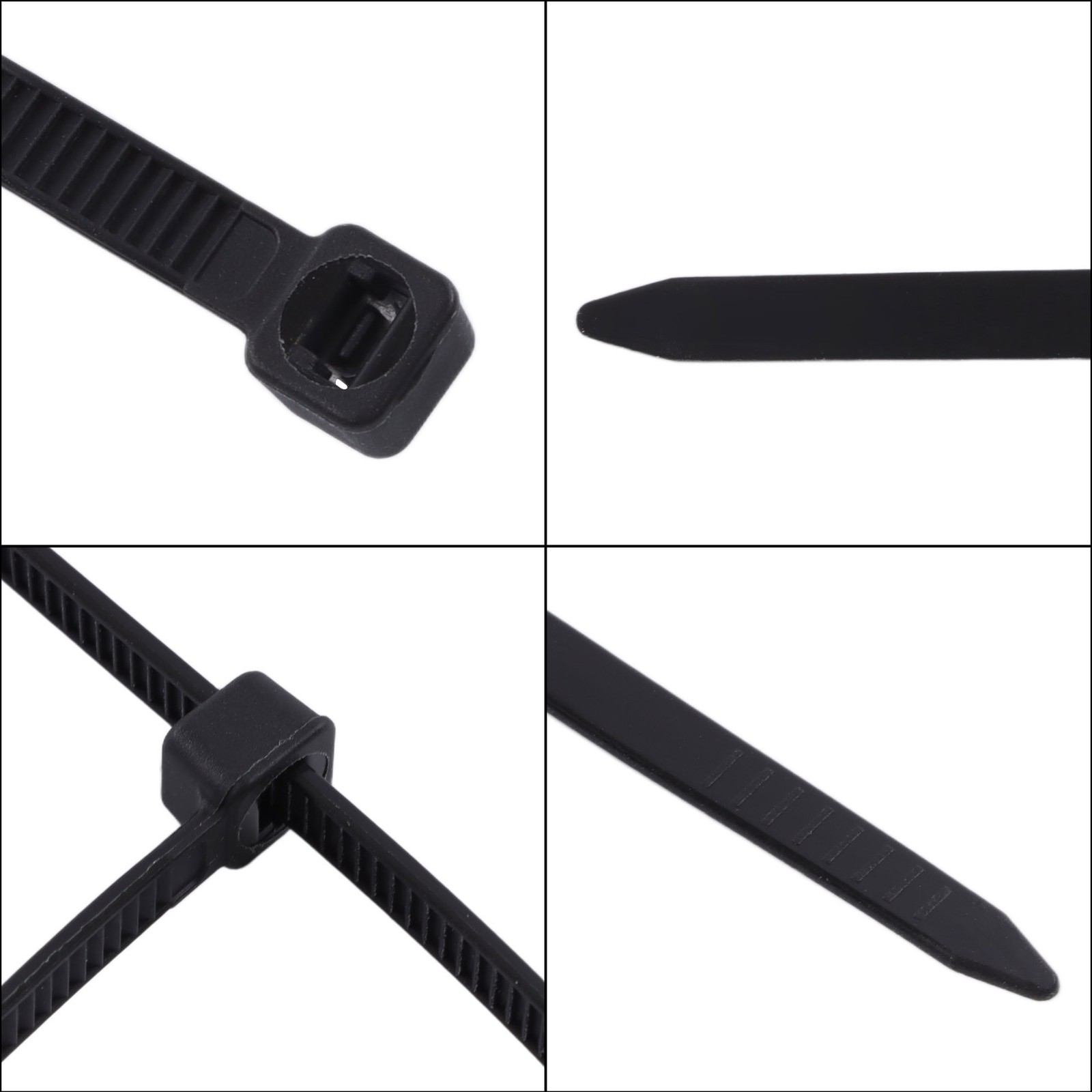 Zip Ties 1200pcs 14″ Heavy Duty 50lb Strength Self-Locking Nylon 0.18in Black