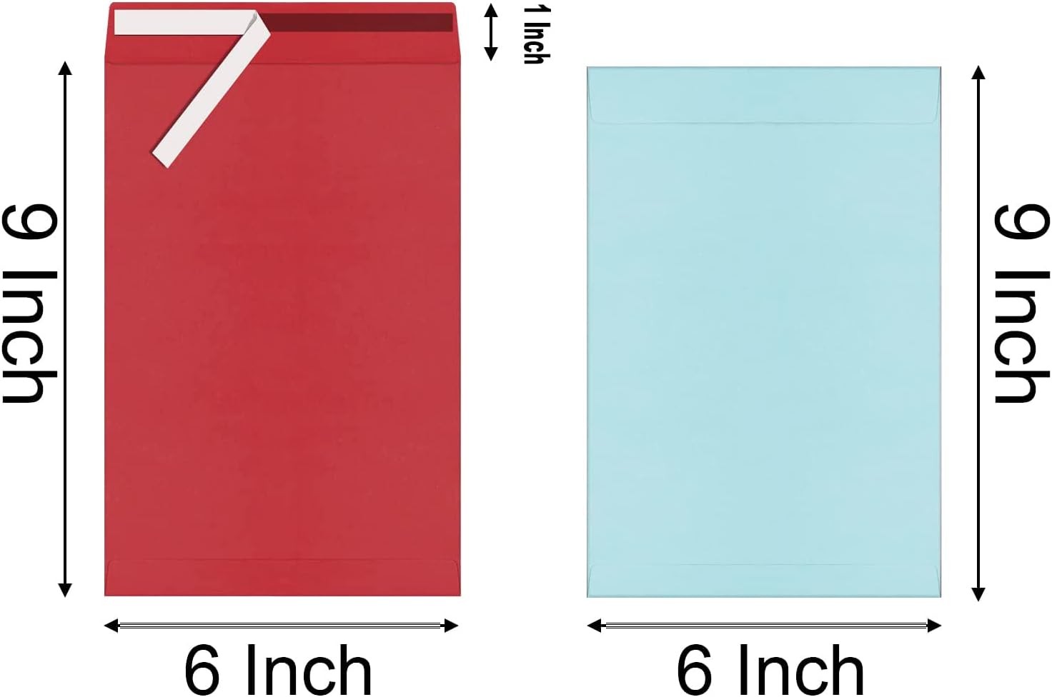 20 Pcs 6×9 inches Colored Catalog Envelopes self seal 28lb Colorful Printable