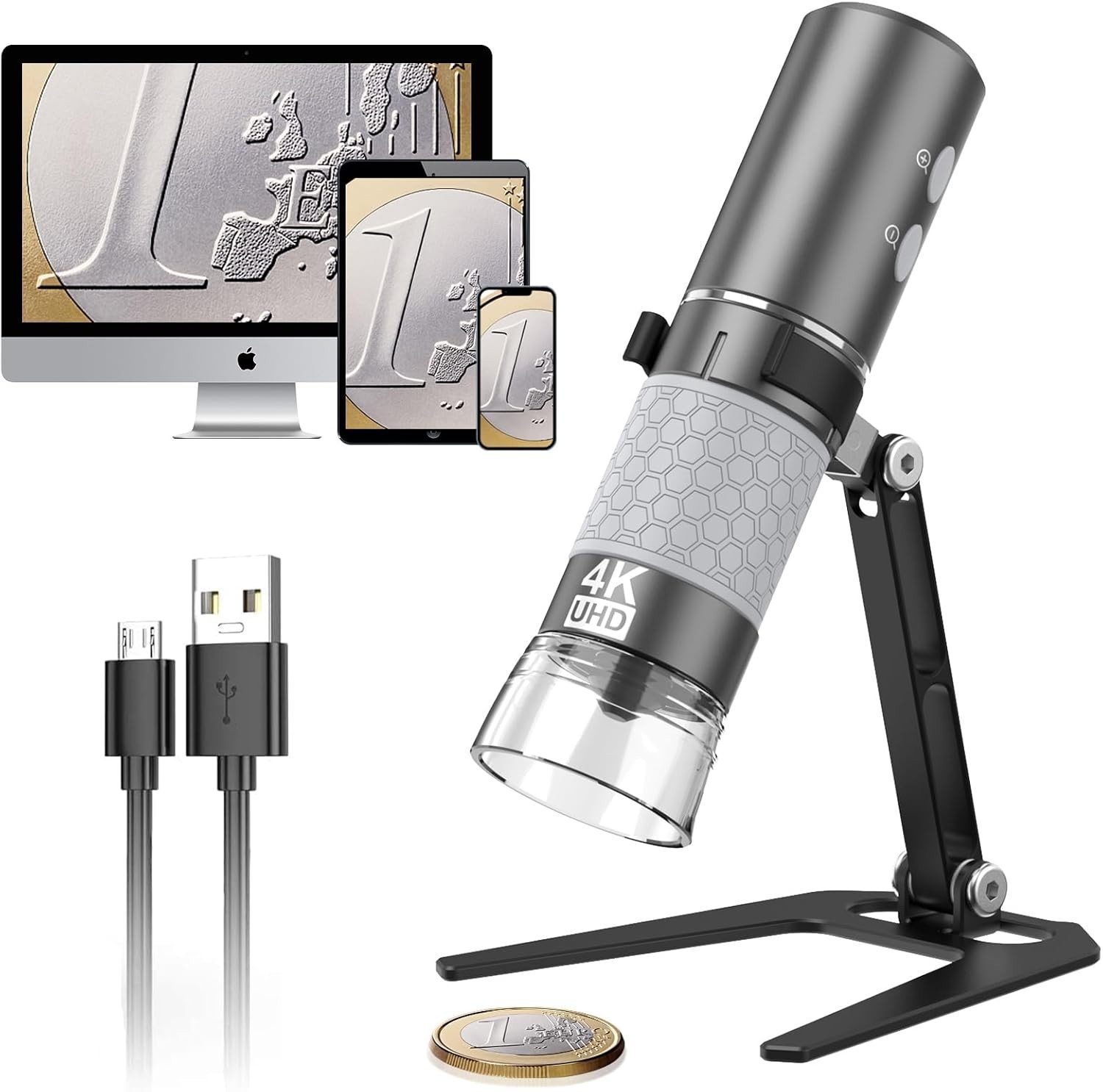 Portable 4K HD Digital Microscope – Wi-Fi Enabled for PC and Smartphone Use