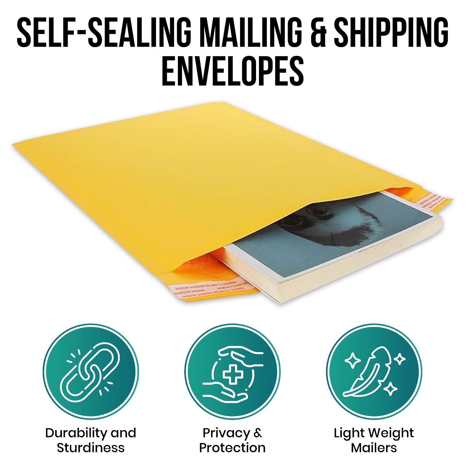 Any Size 50/100/200/500 Kraft Bubble Mailers Padded Envelope Shipping Bags Seal