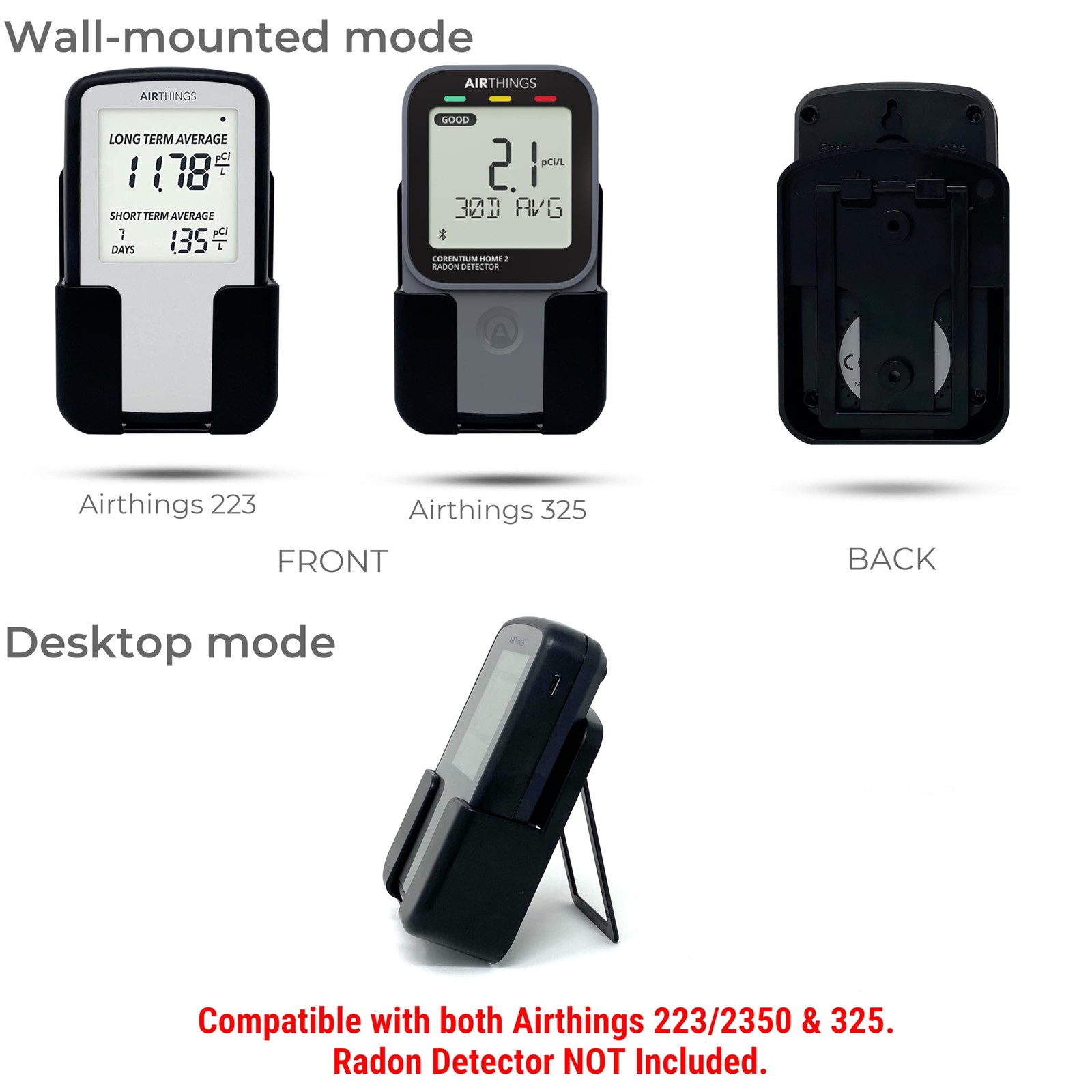 Multiple Purposes Case for Corentium Home Radon Detector by Airthings, for De…