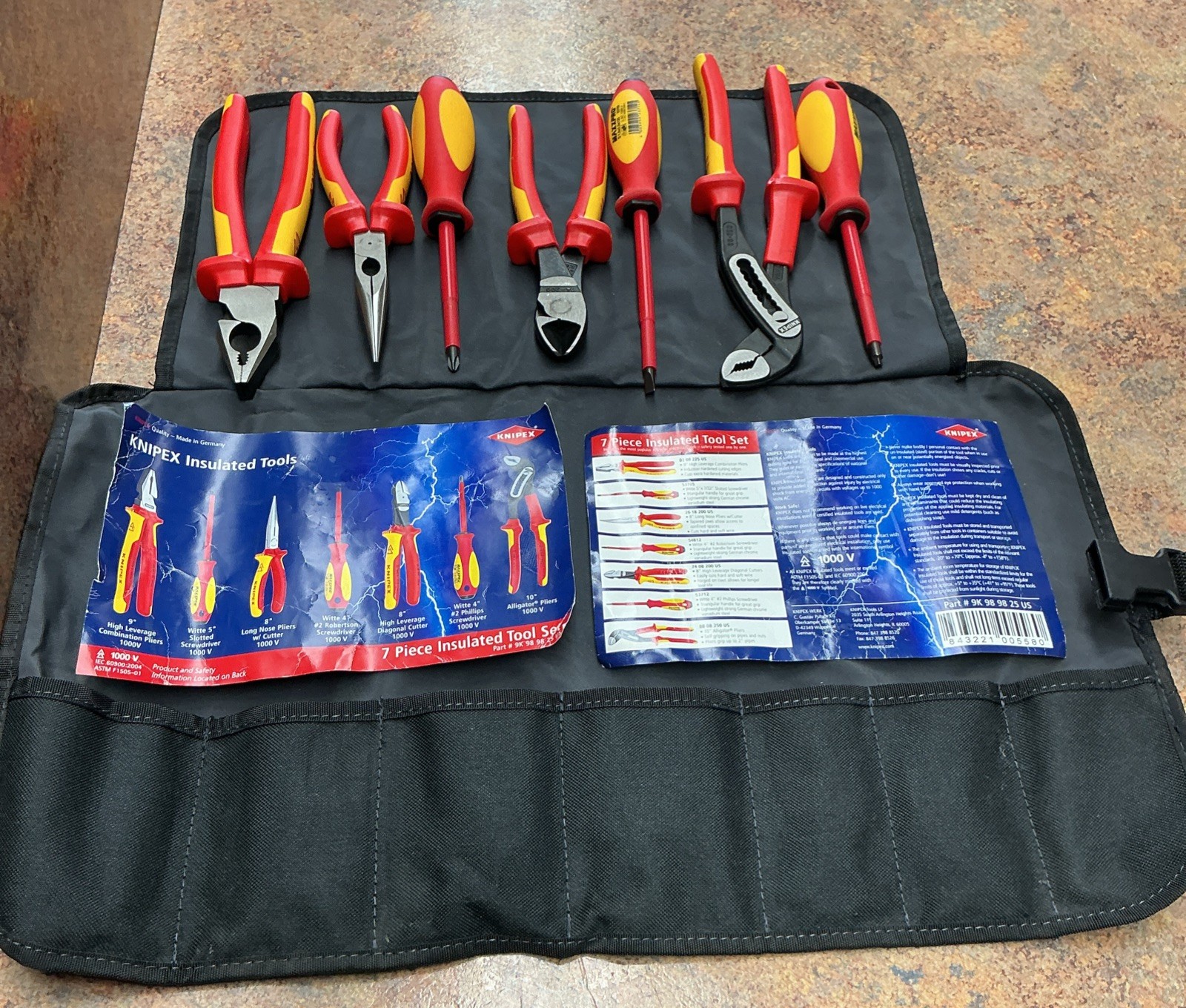 Knipex 1000-Volt Insulatted Tool Set (7-Piece) Used