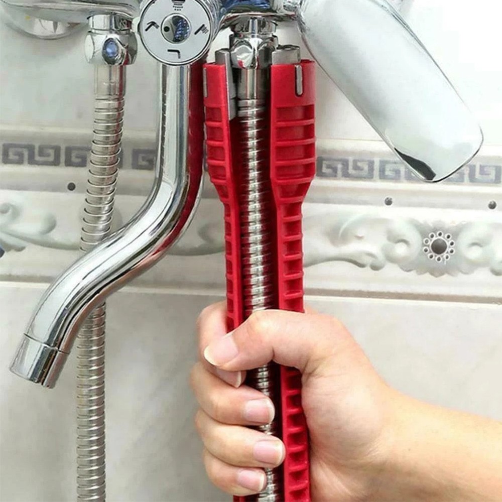 14 In 1 Faucet Sink Basin Installer Pipe Wrench Tap Spanner Multifunction Tools