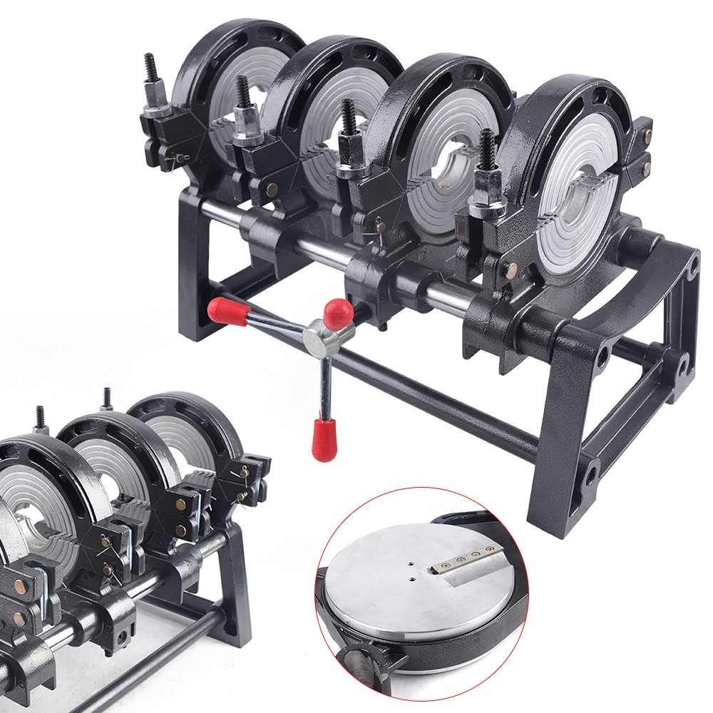 Manual Piping Pipe Fusion Welder 4 Clamps HDPE PP PE Butt Fusion Welding Machine