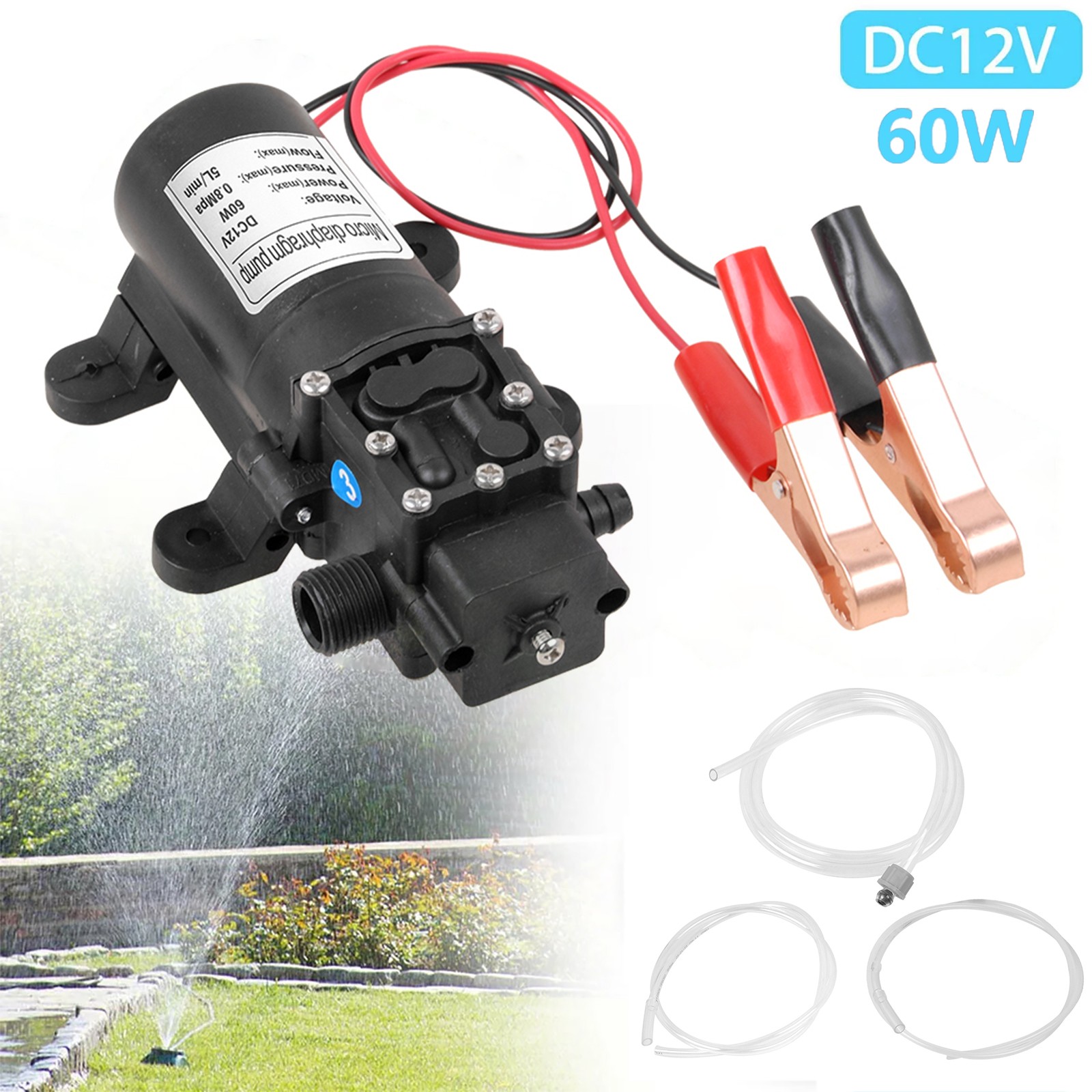 12V Motor Oil Fuel Fluid Extractor Electric Siphon Transfer Change Pump 60W New