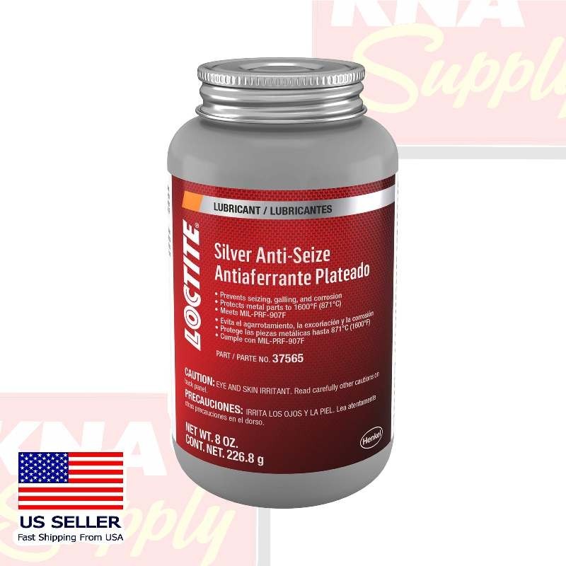 LOCTITE 501000 Silver Anti-Seize Lubricant for Automotive | 8 oz Bottle w/ Brush