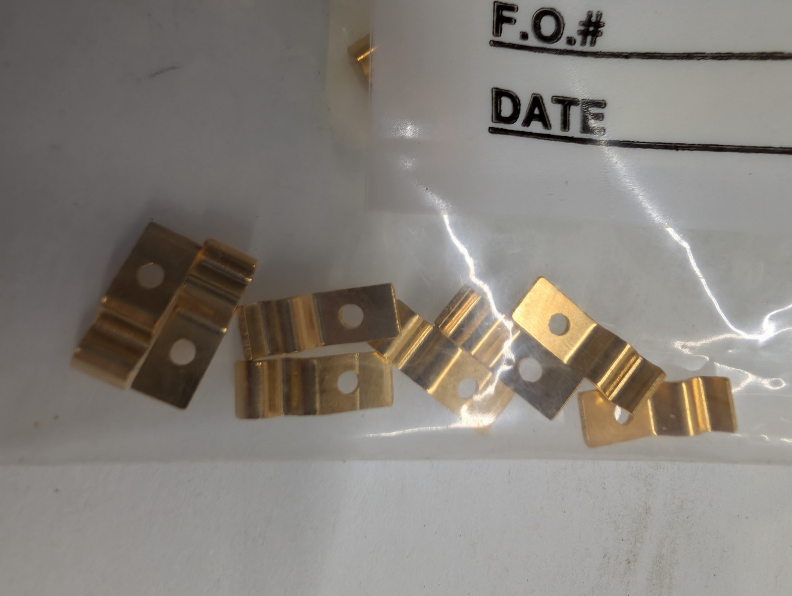 Lot of 18 NOS 8056-086 Ground Grounding Strips Clips Gold Plated
