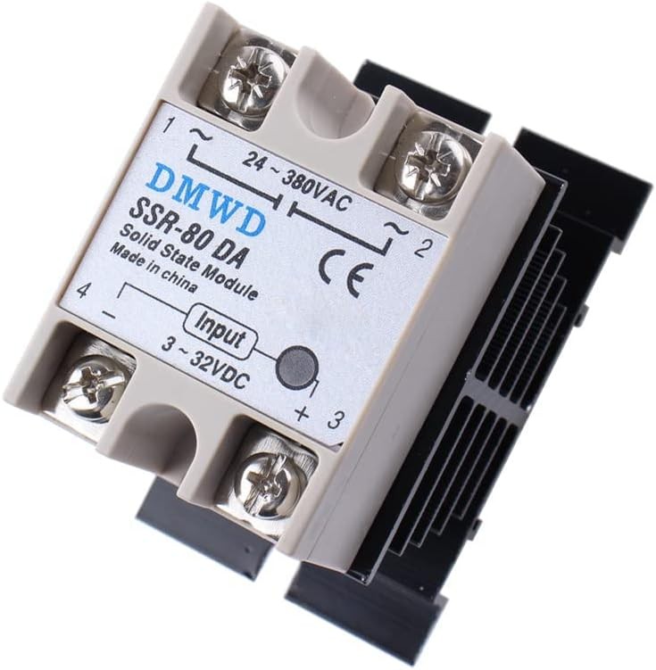 SSR 80DA Solid State Relay DC to AC 3 32V DC Input 24 380V AC Output 80A Heat