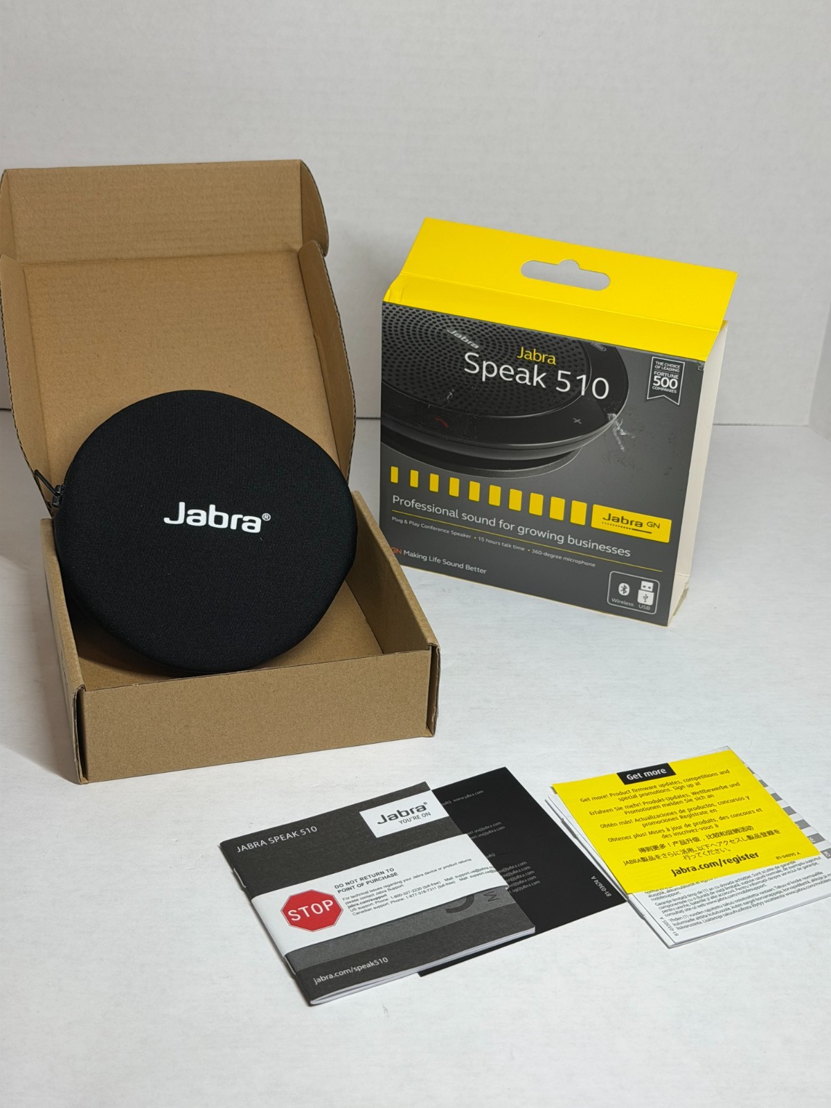 Jabra Speak 510 Bluetooth Speakerphone Conference Calls USB Compatible B9