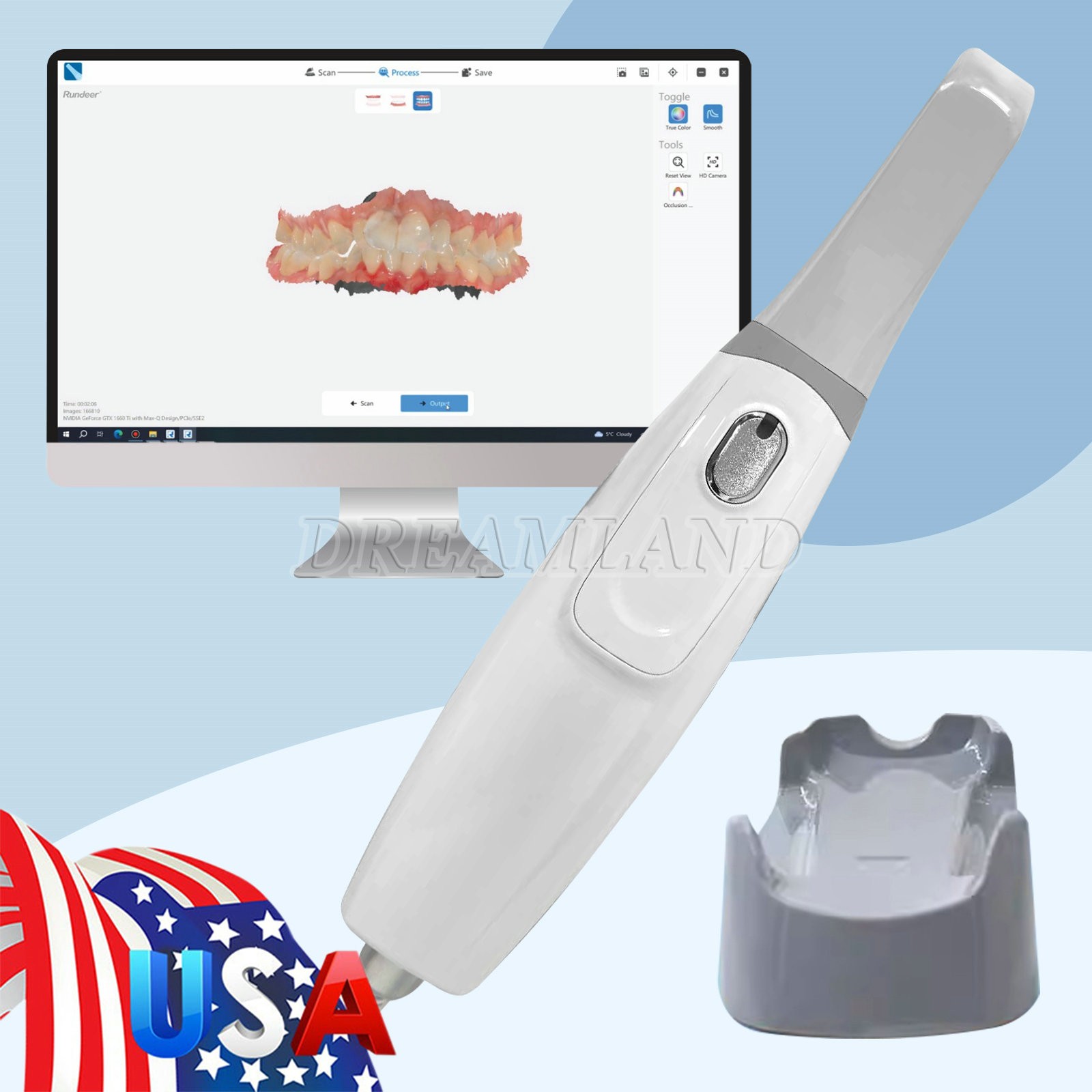 NSK Style Dental Fiber Optic LED E-generator High Speed Handpiece Turbine 4 HOLE