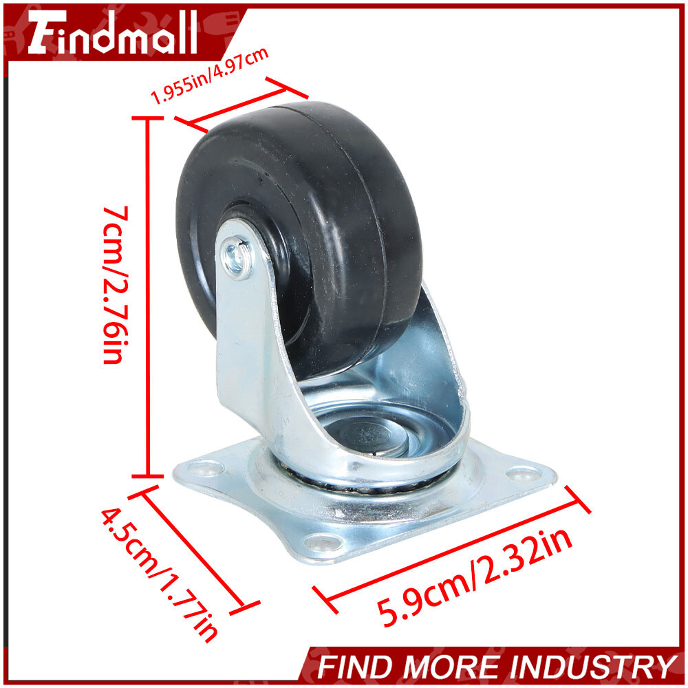 Findmall 24 Pack 2 Inch Heavy Duty Swivel Caster Wheels W/ Top Plate Bearing New