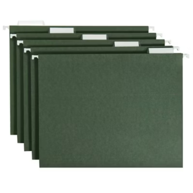 Hanging File Folders Letter Size: Paperboard Core,100 Sheet Capacity, 20 Pack