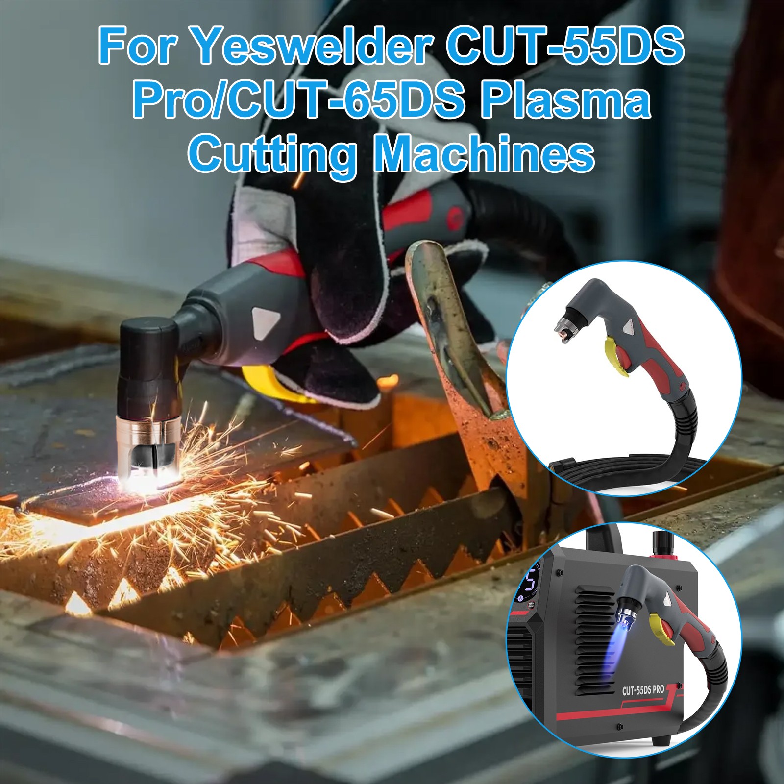 24× IPT40 Plasma Cutting Torch Consumables Electrode Tips for YESWELDER CUT-65DS