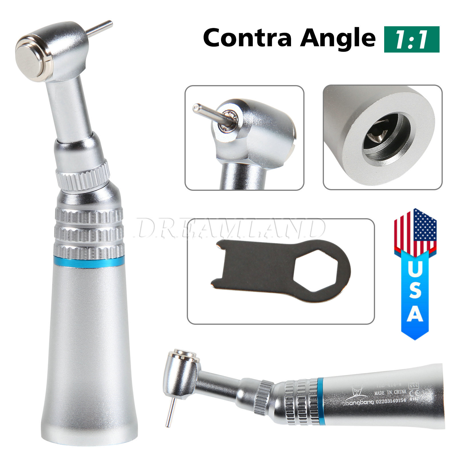 Dental Low Speed Handpiece Contra Angle 1.6mm NSK Style YAG UISA