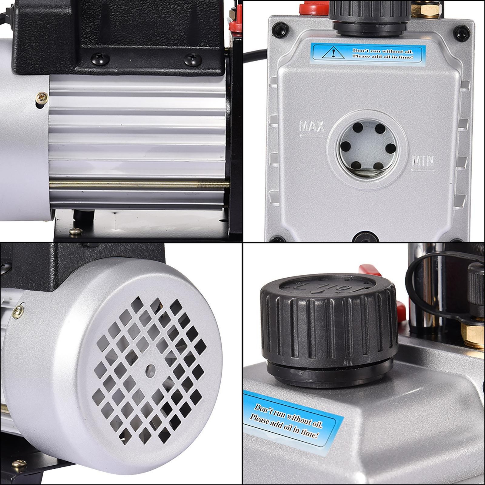Vacuum Pump Rotary Vane Deep Air Tool Free Oil 4CFM 1/4HP