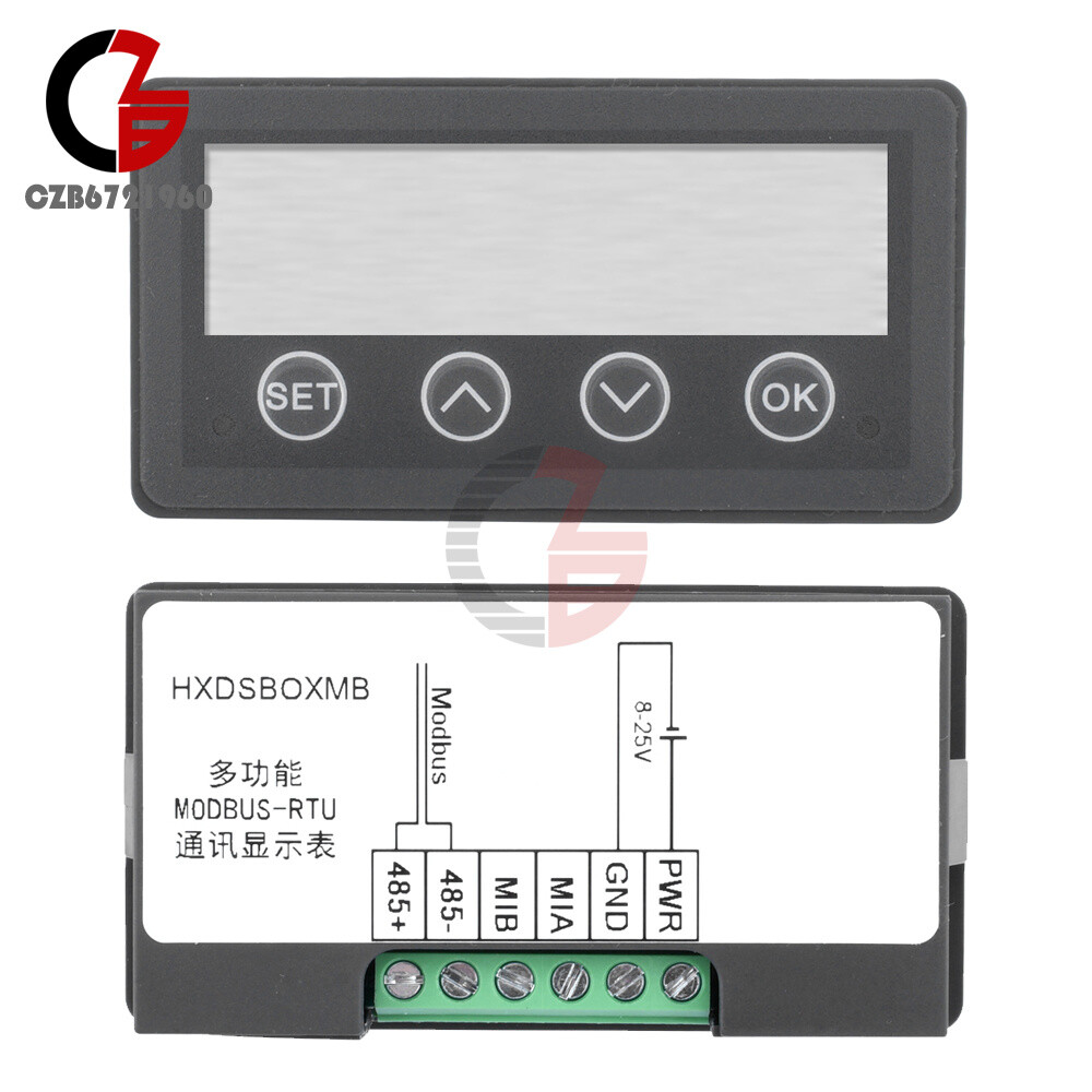 MODBUS-RTU Communication Display Meter RS485 Master-Slave-Monitorable DC 8-25V