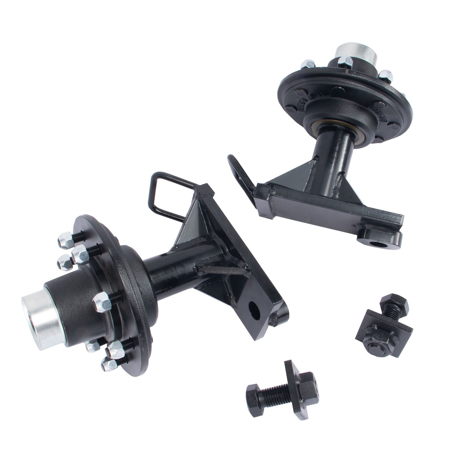Pair 8000LB 8×6.5 Lug Superior Shipping Container Wheels Bolt-on Spindle Kit