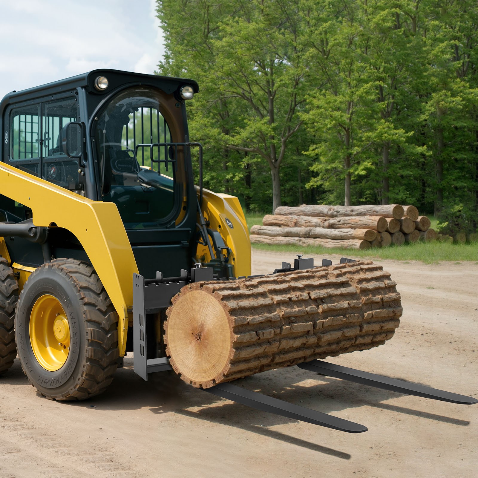 Uimoso 45″ 4000lbs Skid Steer Pallet Frame w/2″ Hitch Receiver and Spear Sleeves