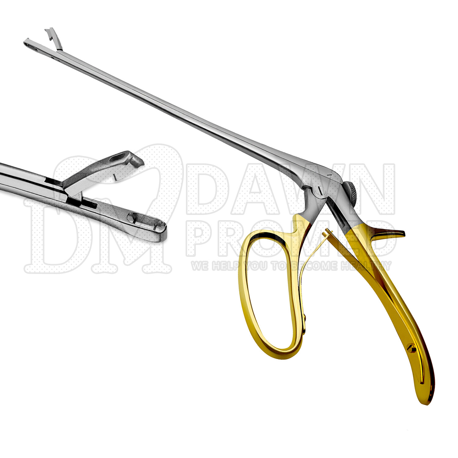 Tischler Morgan Biopsy Forceps 3mmx7mm Bite with Gold Handle OB-GYN German Grade
