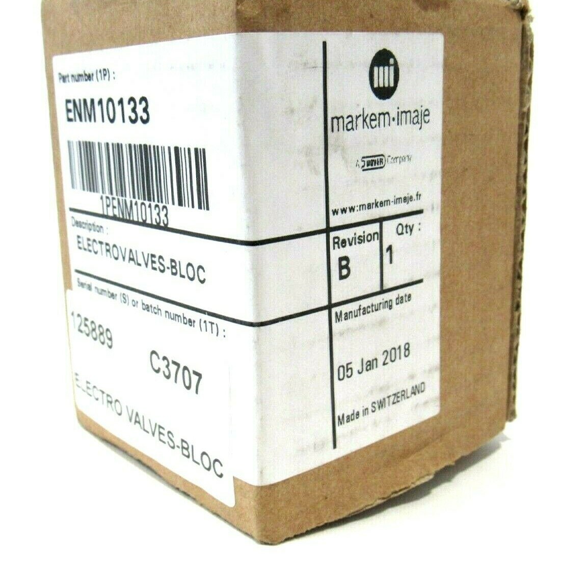 NEW MARKEM IMAJE ENM10133 ELECTRO VALVE REV.B