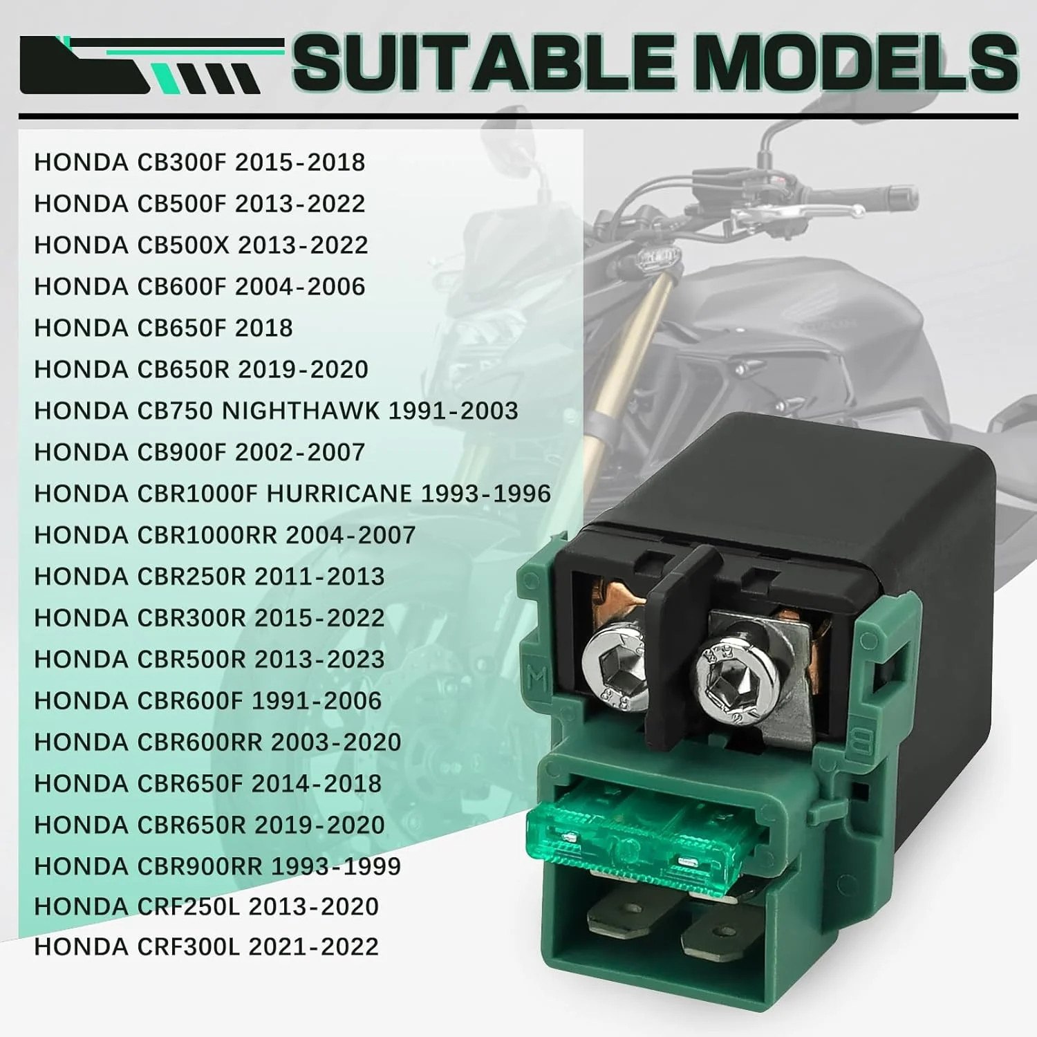 Starter Solenoid Relay Part for Honda Shadow 750 1300 VT750 1100 VTX 1100 CB500