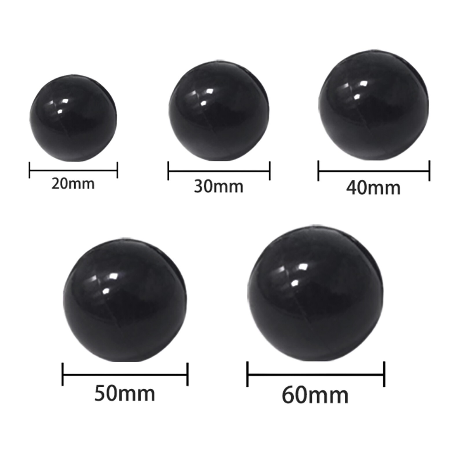 Nitrile Rubber Balls ∅ 2mm to 100mm Black Round Solid Rubber Ball Bouncy Ball.