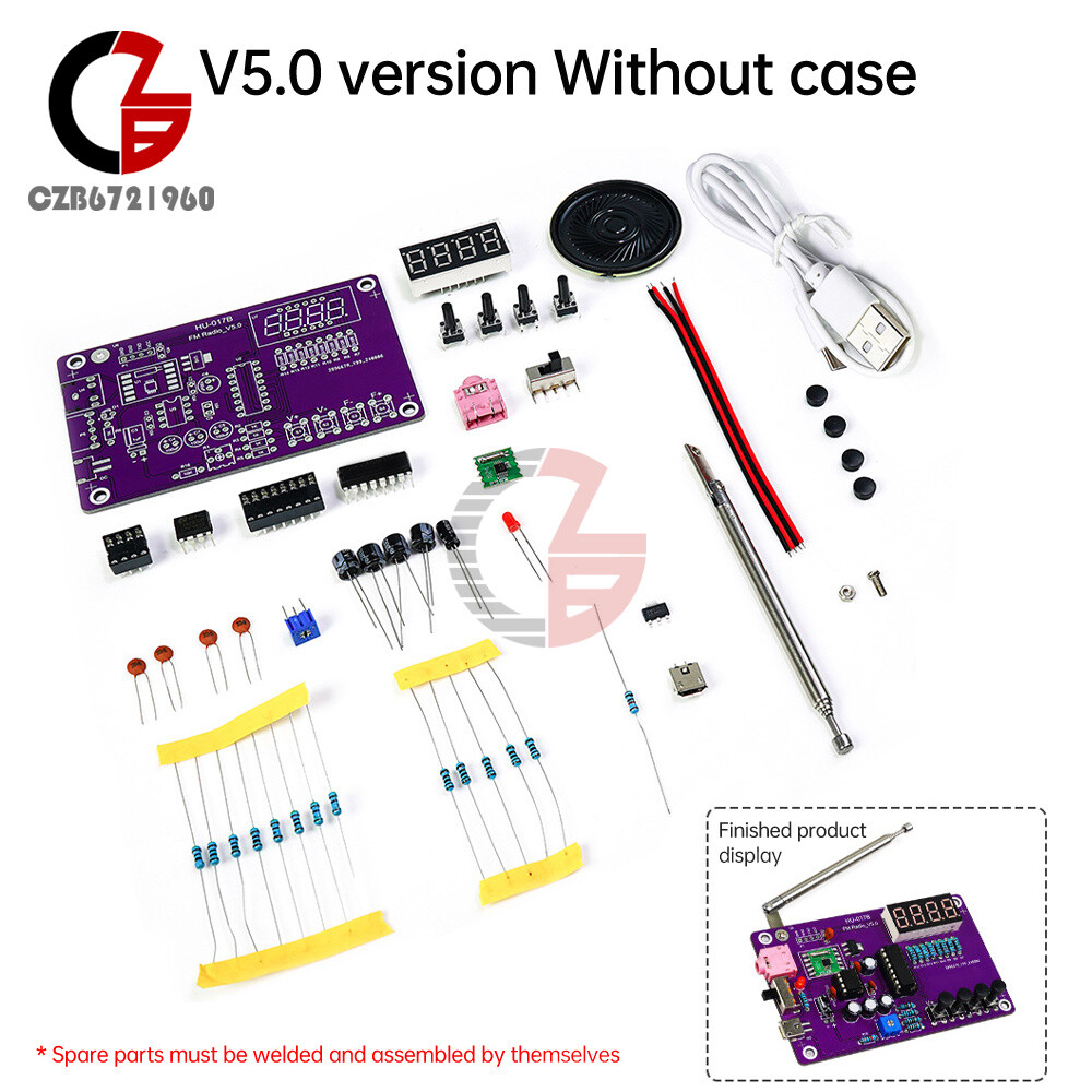 DIY FM Radio Electronic Kit 87-108MHz Digital RDA5807S Module Soldering Project