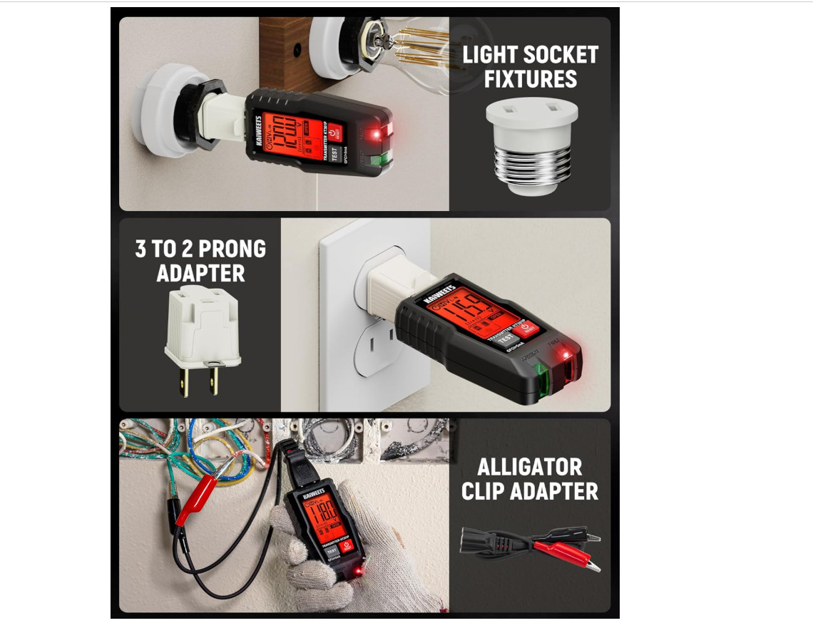 KAIWEETS Circuit Breaker Finder with LCD Display, NCV Tset & Black