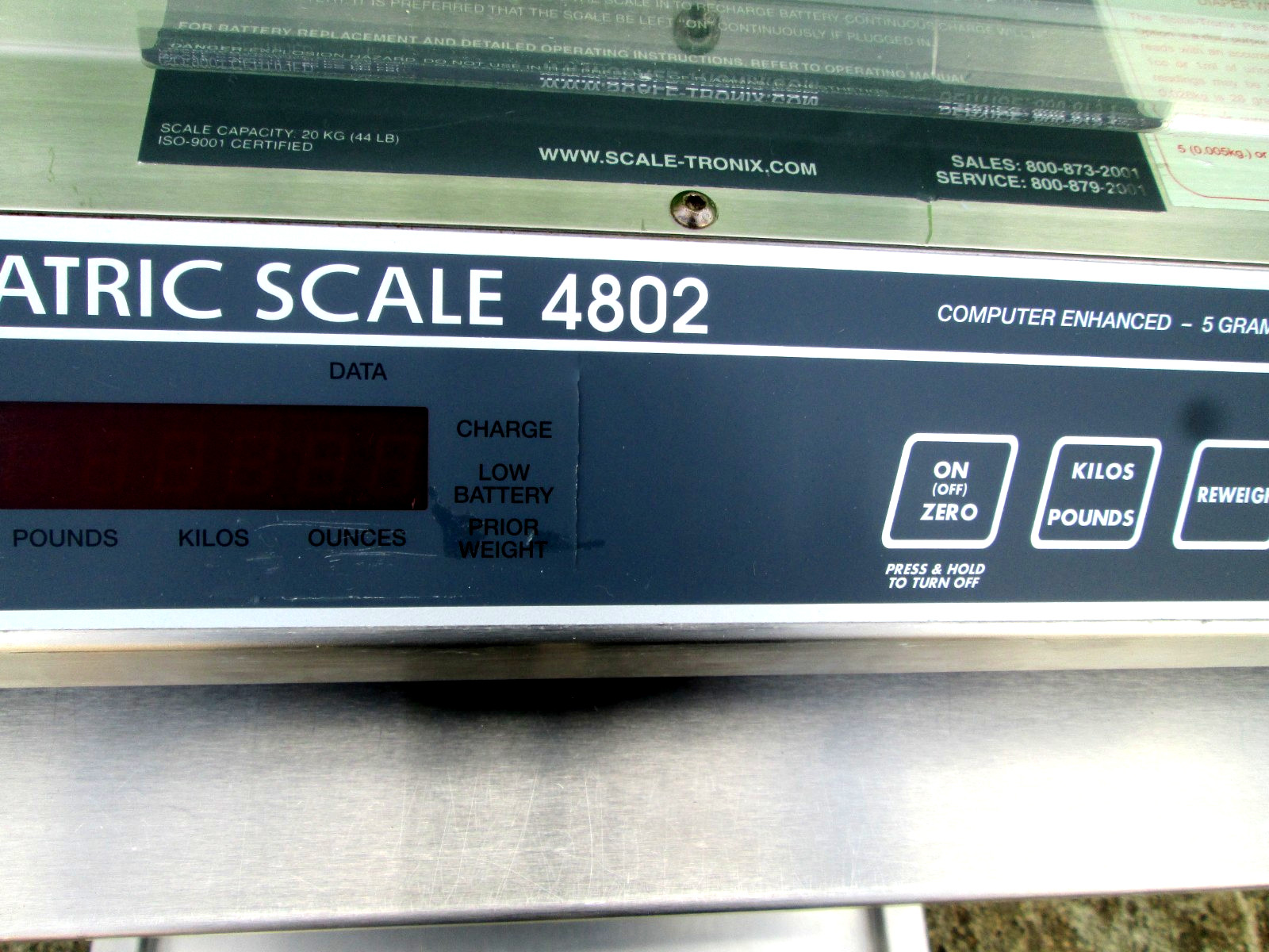 SCALE-TRONIX 4802 PEDIATRIC SCALE WITH TRAY – NO CART