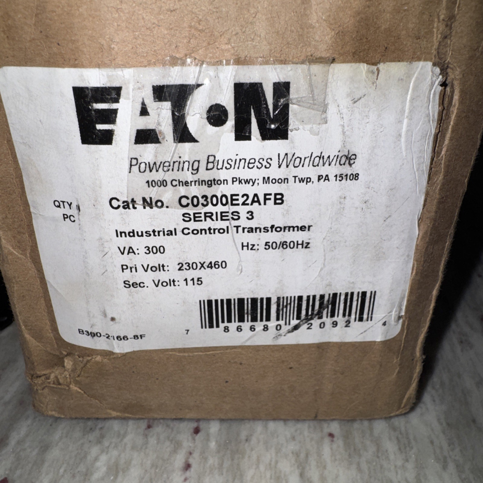 EATON C0300E2AFB 300VA Industrial Control Transformer New Old Stock